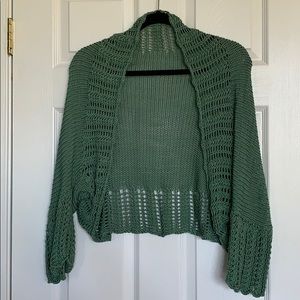 Green Knit Shrug